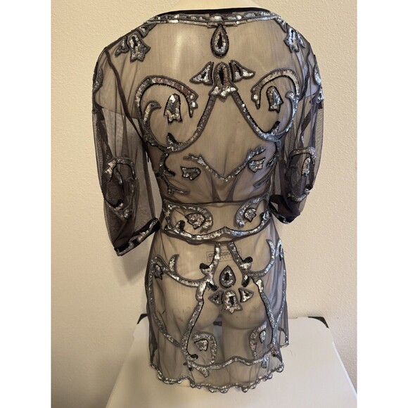 Iconic Temperley London  Dress Mesh Mini Stunning Ornate Size 2 S UK6 - Picture 6 of 12